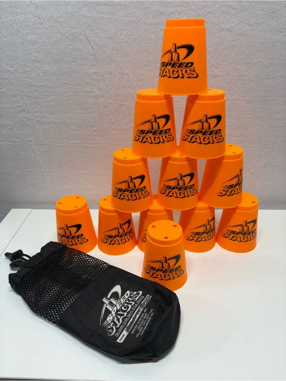 Orange Cup Set - Bright Orange Stacking Cups